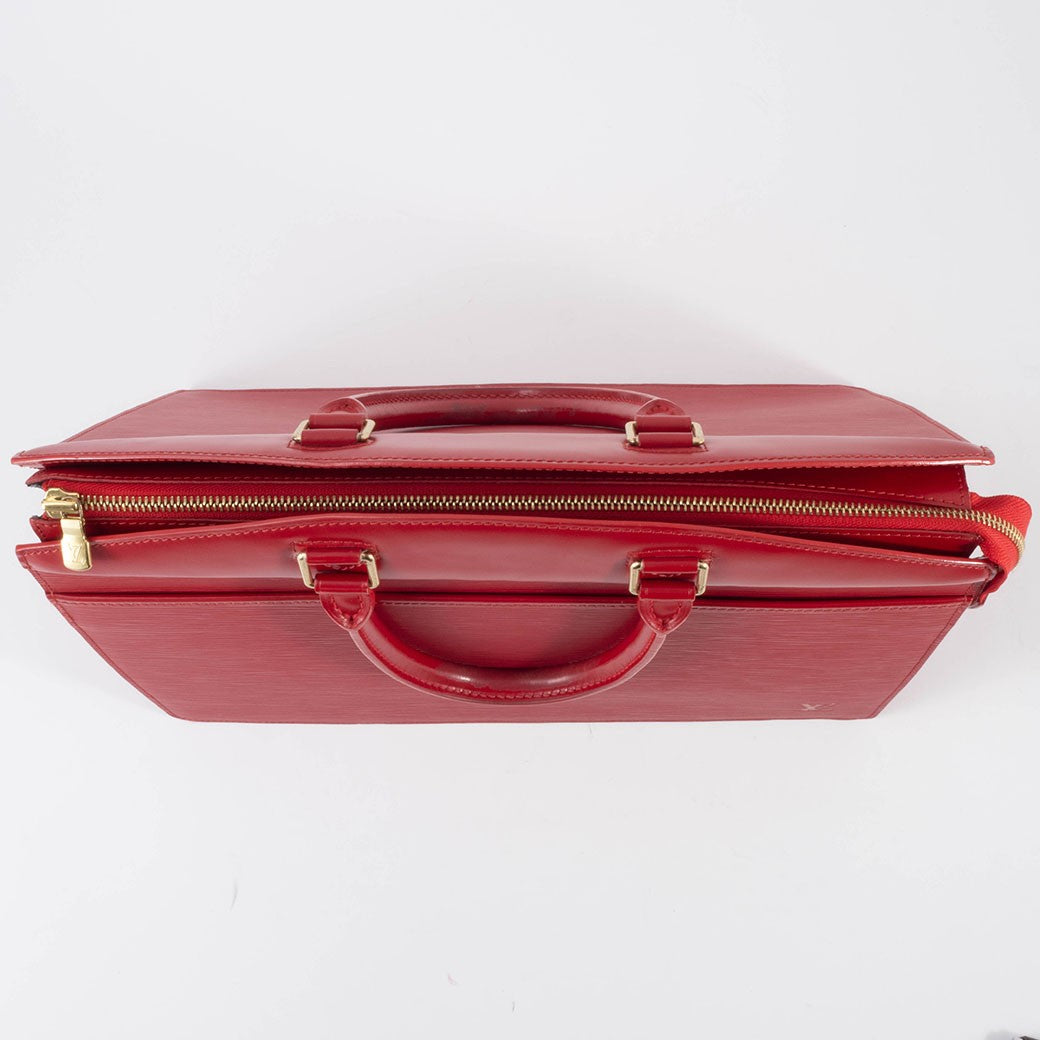 LOUIS VUITTON Riviera Womens Handbag Tote Bag Red Epi Leather Preowned Auth4