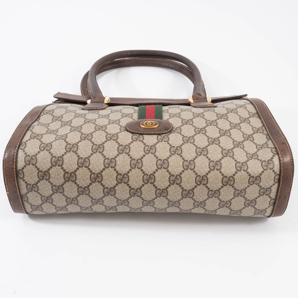 GUCCI Old Gucci Web Line Sherry Handbag Shoulder Interlocking Preowned Auth5