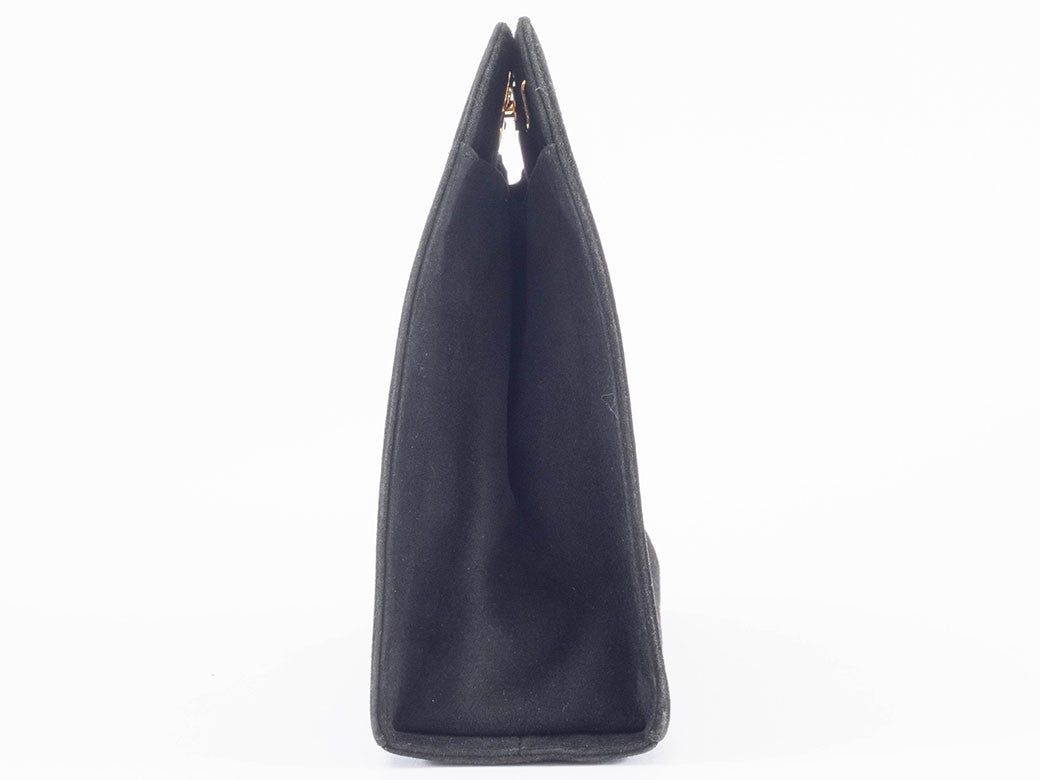 Salvatore Ferragamo Chain Shoulder Bag Suede Gancini Black P21 5241 Reuse Used13