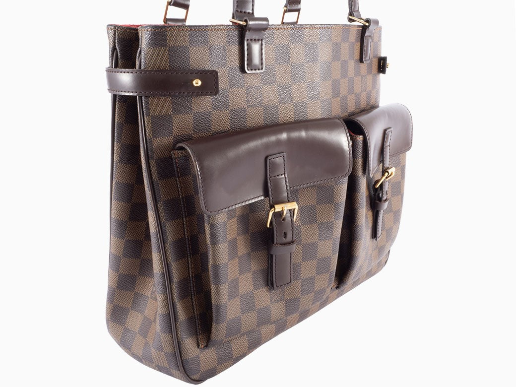 LOUIS VUITTON Uzes Damier Ebene Canvas Shoulder Tote Bag N51128 Preowned Auth5