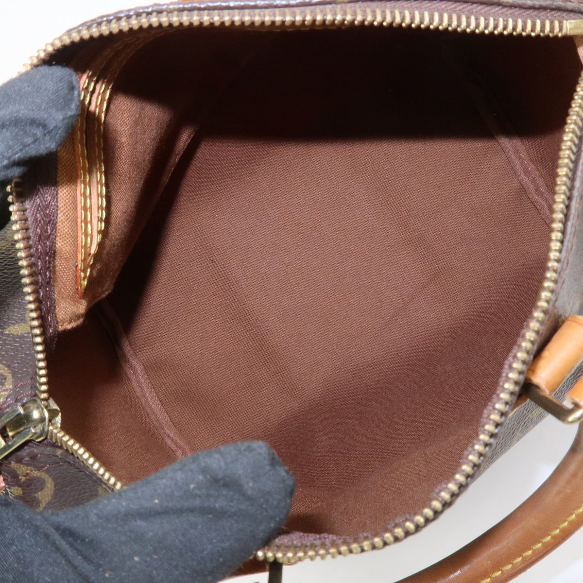 Louis Vuitton Monogram Speedy 25 Boston Bag Hand Bag Brown M41528 Auth Used F/S19