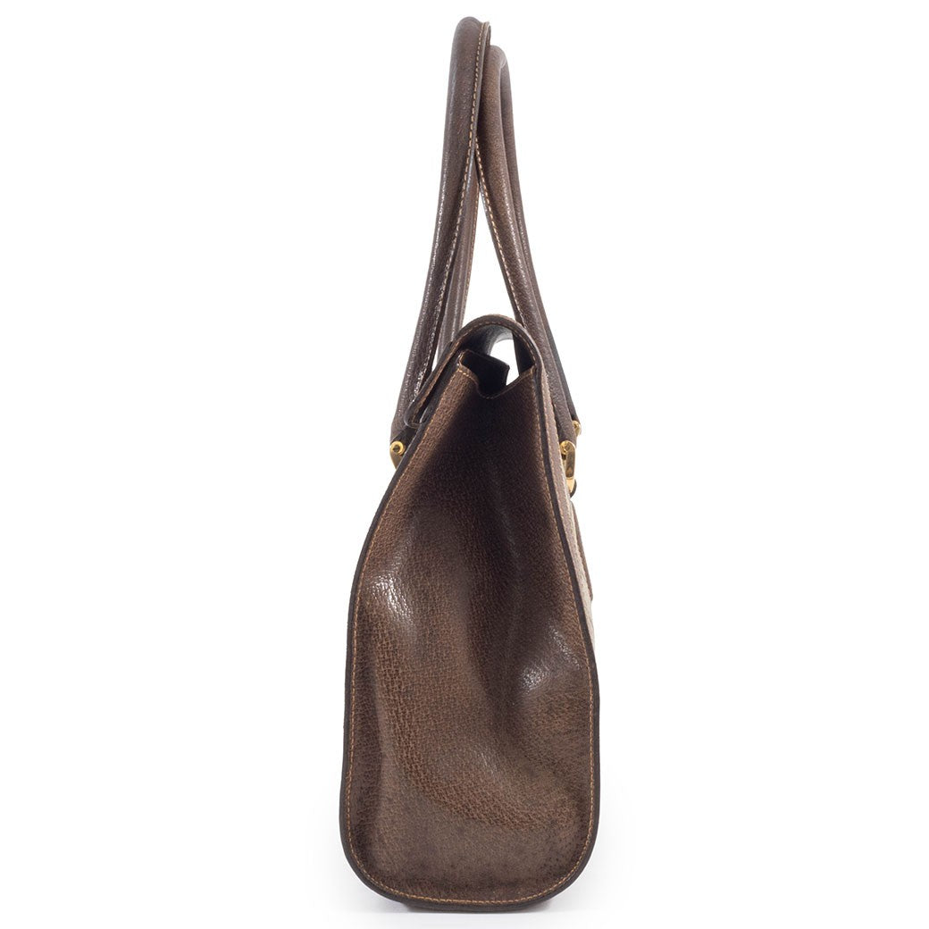 GUCCI Old Gucci Web Line Sherry Handbag Shoulder Interlocking Preowned Auth7