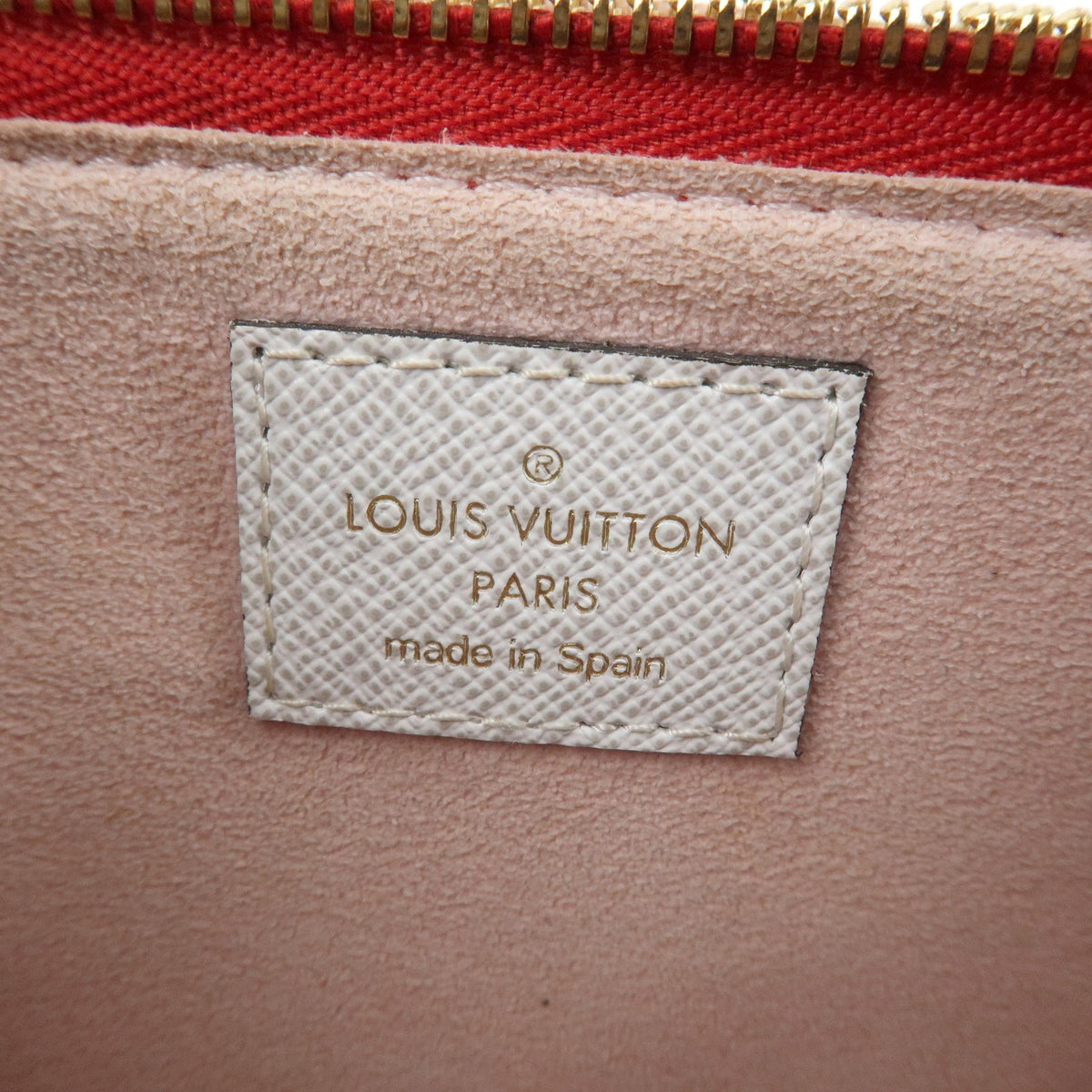 Louis Vuitton Monogram Giant Pochette Double Zip Pouch Rouge M67561 Used F/S19