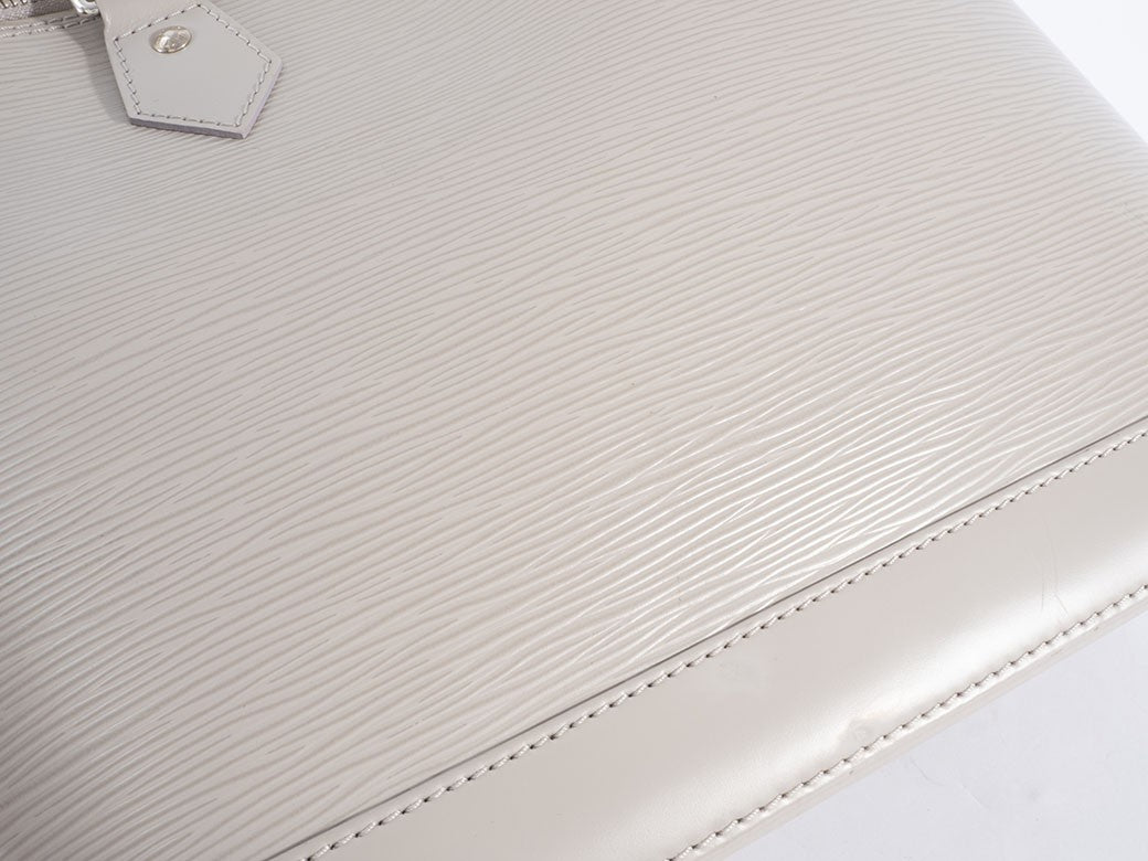 LOUIS VUITTON Alma PM Epi Leather Handbag Gres Gray OffWhite Preowned Auth12