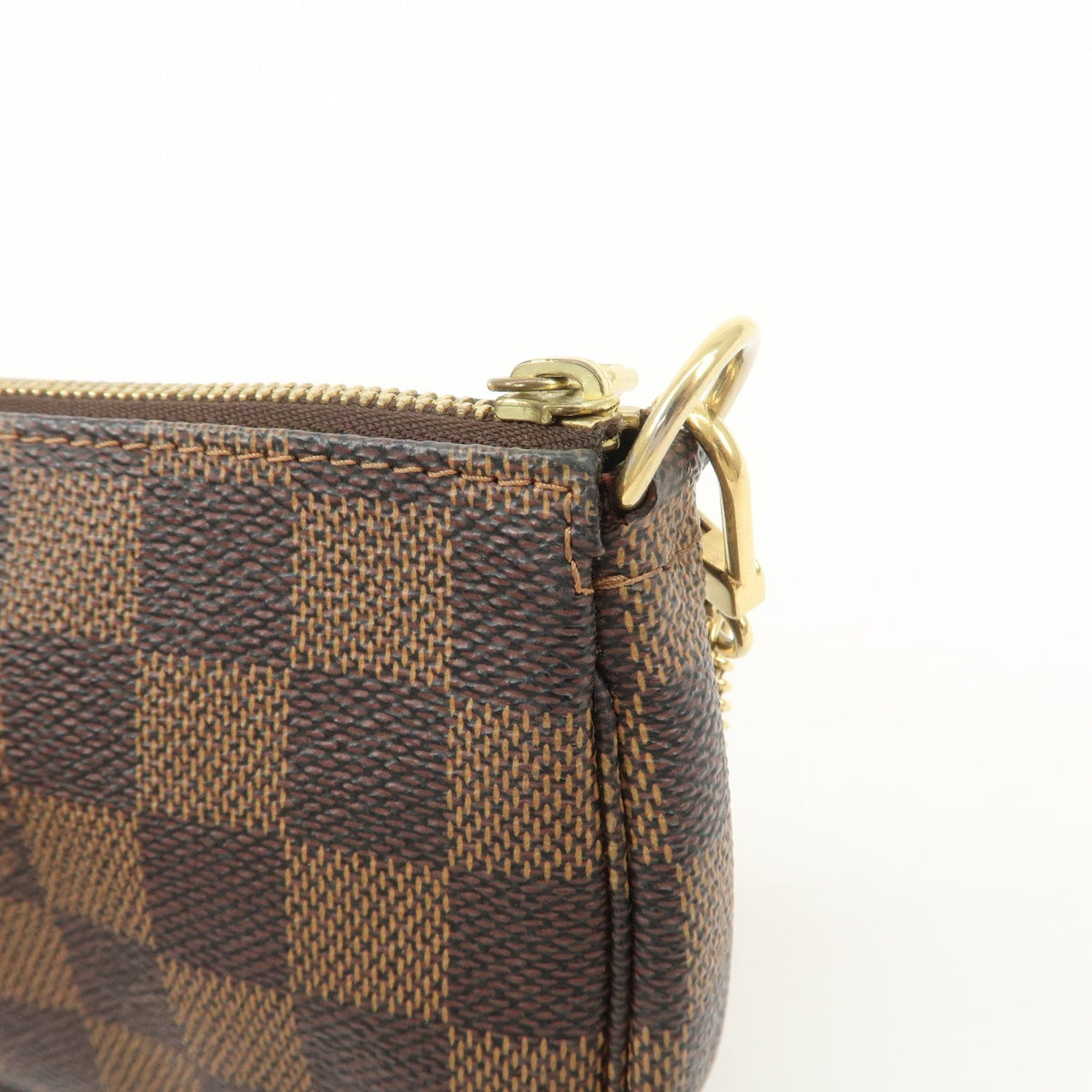 LOUIS VUITTON Mini Pochette Accessoires Damier Ebene Pouch N58009 Preowned Auth12
