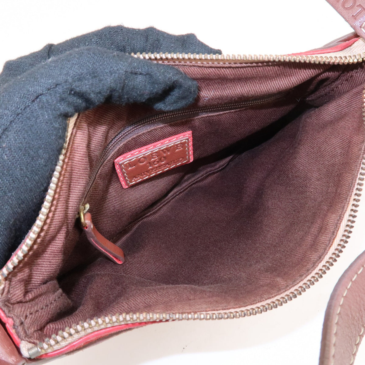 Auth LOEWE Anagram Canvas Suede Leather Shoulder Bag 160th Anniverssary Used18