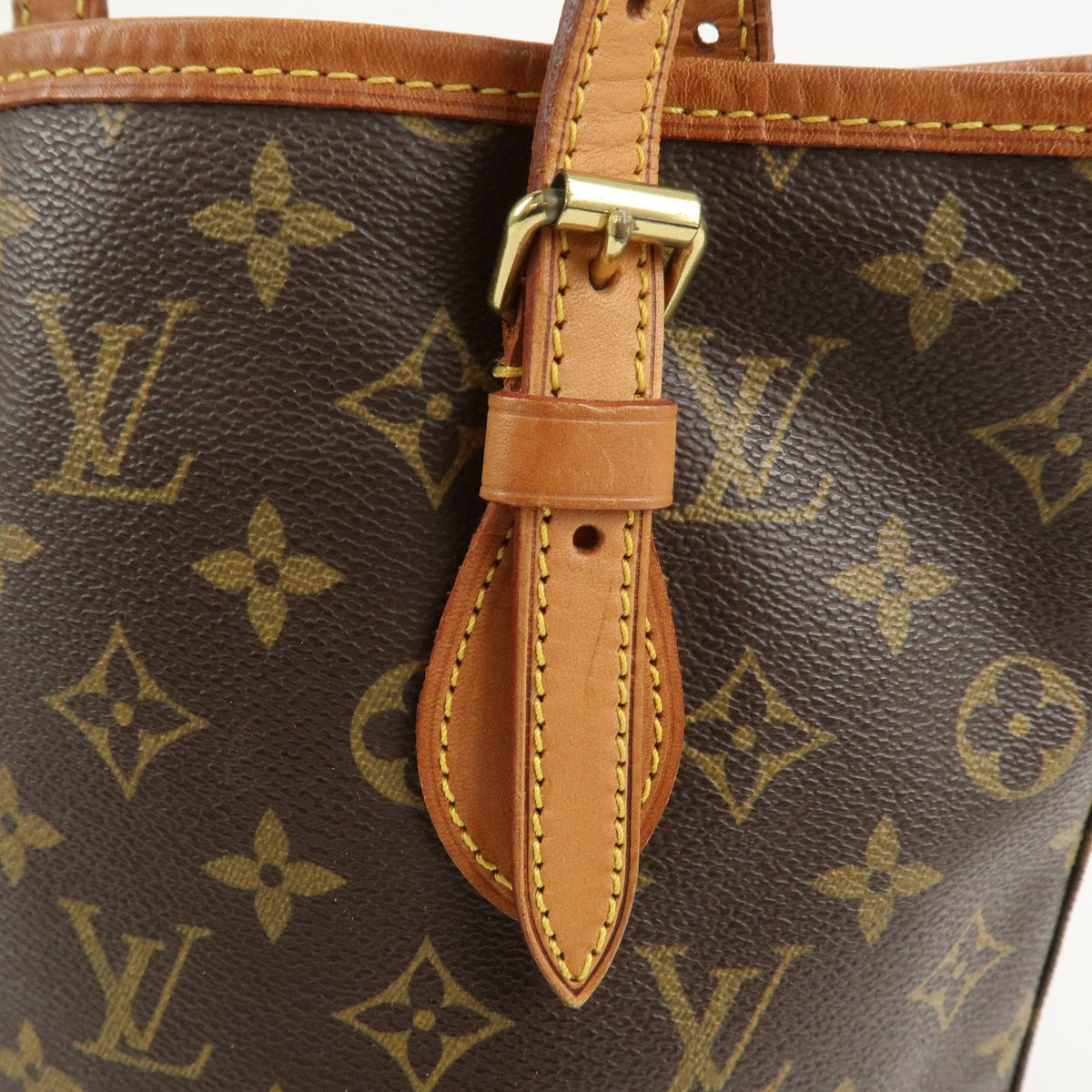 Louis Vuitton Handbag Monogram Canvas Bucket PM Brown M42238 Authentic Used F/S8