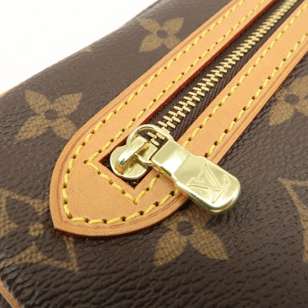 Louis Vuitton Monogram Marly Dragonne GM Clutch Bag Brown M51825 Auth Used F/S15