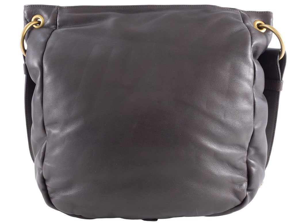 BOTTEGA VENETA Intrecciato Crossbody Shoulder Bag Dark Brown Leather Preowned2