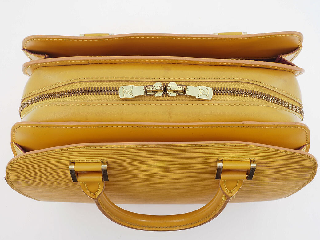 LOUIS VUITTON Pont Neuf Womens Handbag Epi Leather Yellow M52059 Preowned Auth3