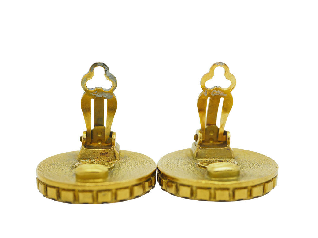 CHANEL 95P Coin motif Coco CHANEL earrings, profile Reuse Used Preowned6
