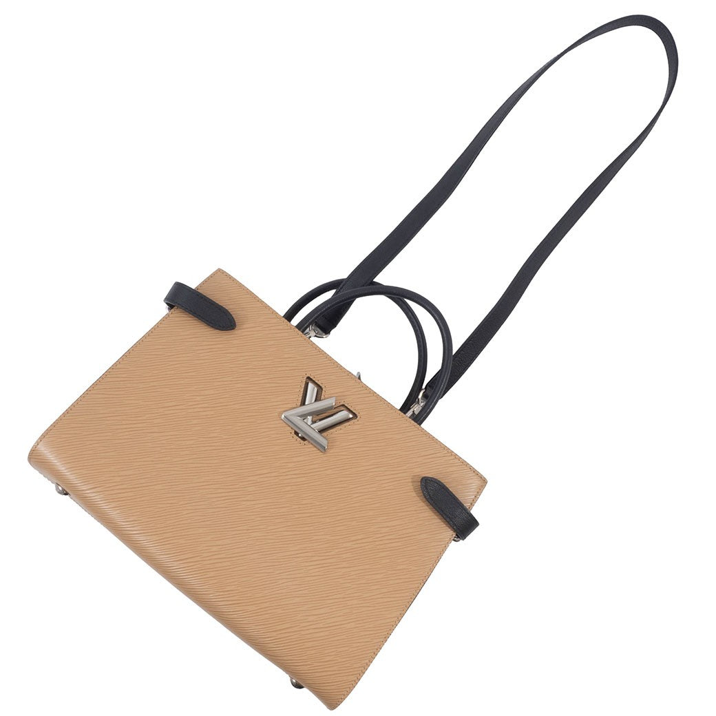 LOUIS VUITTON Twist Tote Bag Epi Camel Short Crossbody Shoulder Bag Preowned13