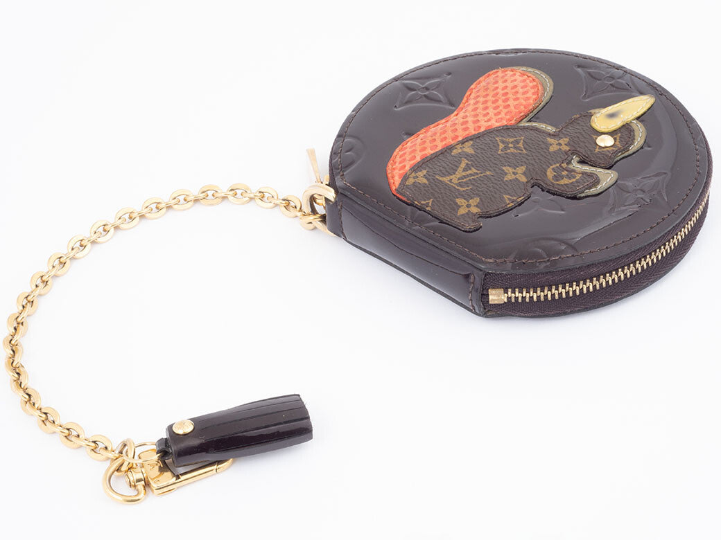 Louis Vuitton coin purse Monogram Vernis Amarante Portemonnay Ecreuil M913863