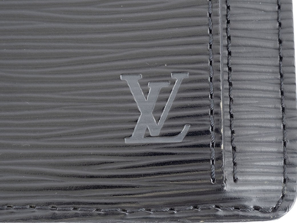LOUIS VUITTON Pochette Serie Dragonne Second Bag M52612 Epi Leather Black Reuse5