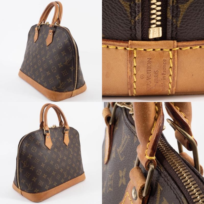 LOUIS VUITTON Alma PM Monogram Canvas Handbag Tote Bag M51130 Preowned Auth8