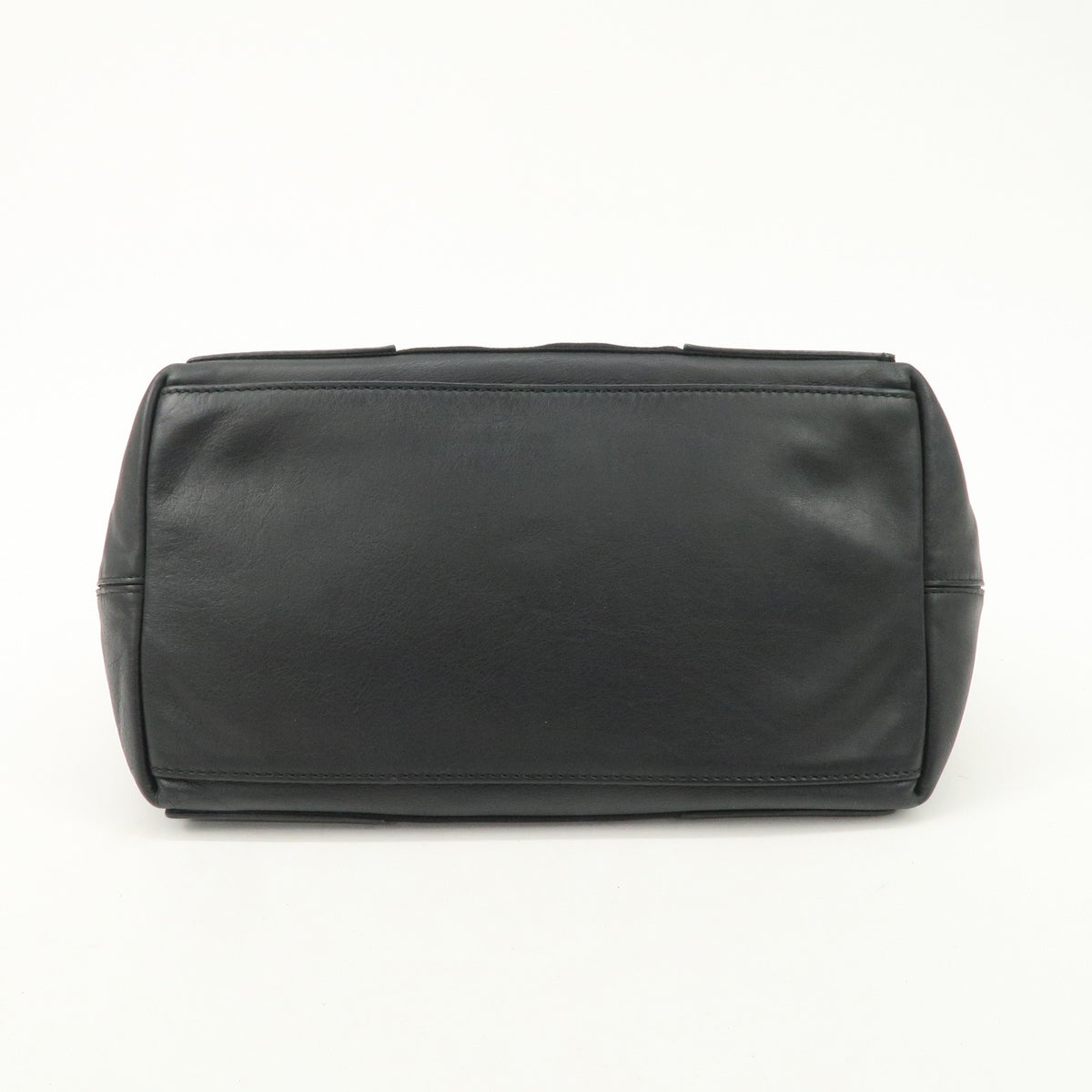 BALENCIAGA Leather Navy Cabas S Tote Bag Hand Bag Black 339933 Auth Used F/S4