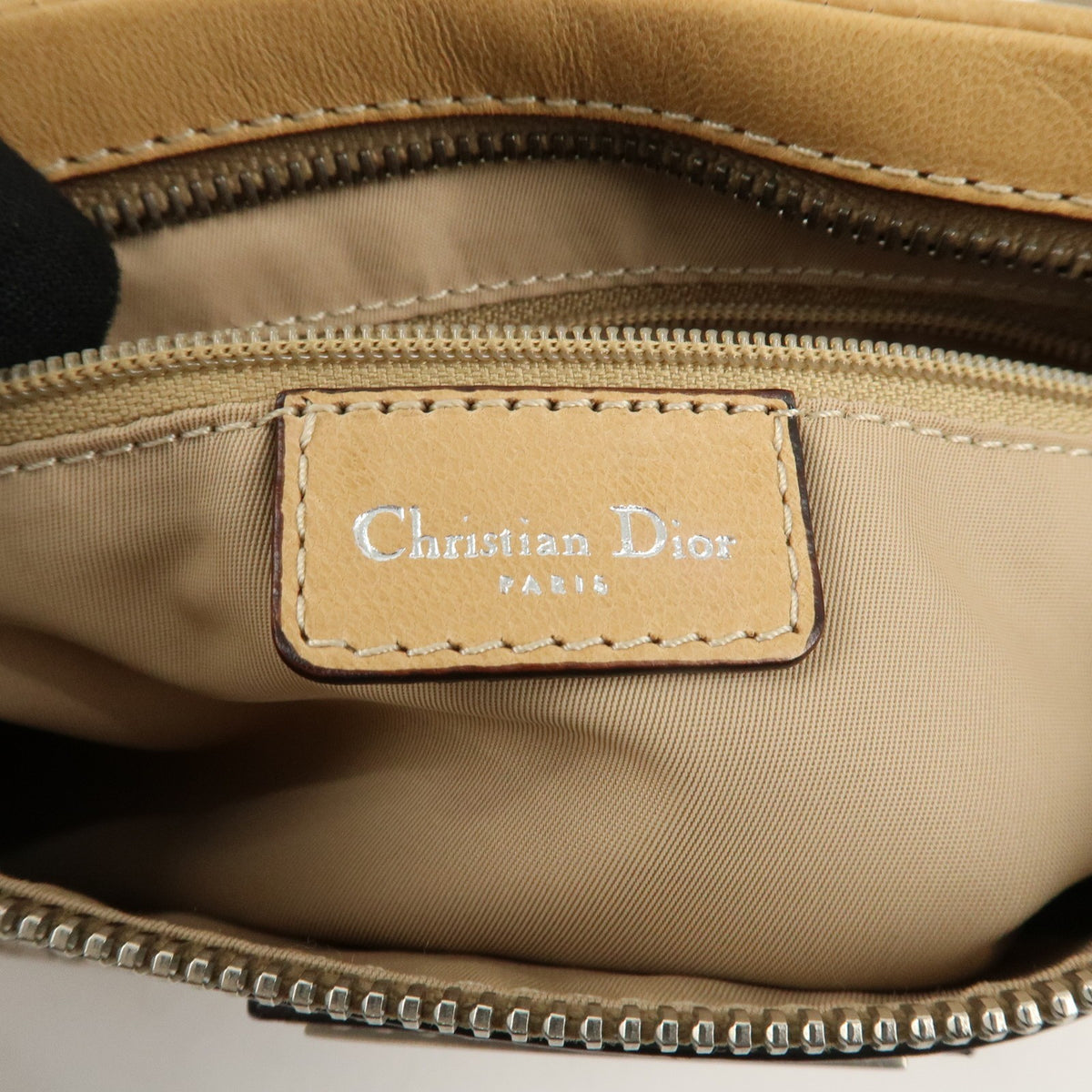 Christian Dior Street Chic Trotter Canvas Leather Shoulder Bag Preowned Auth22