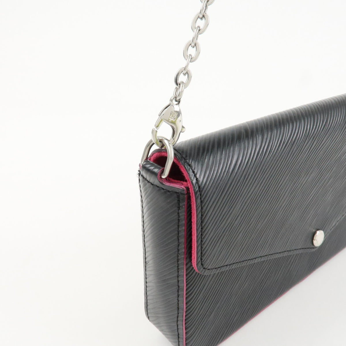 Louis Vuitton Epi Pochette Felicie Shoulder Bag Noir Pink M64579 Auth Used F/S11