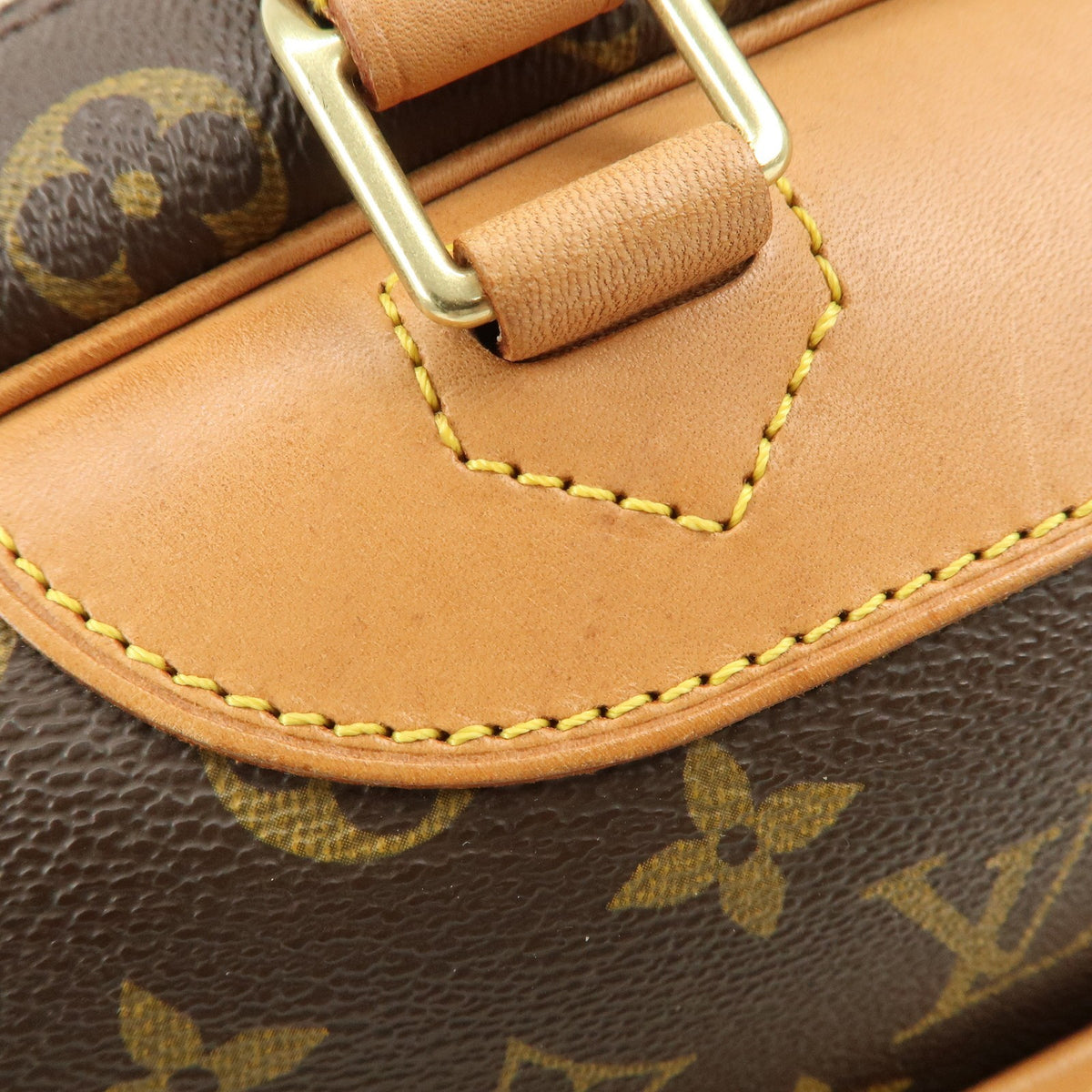 Louis Vuitton Handbag Monogram Deauville Brown M47270 Authentic Used F/S19