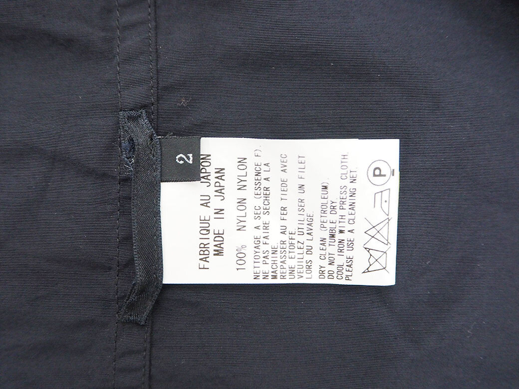 Auth Y's Yohji Yamamoto Oversized Black Nylon Coat YNJ05601 Women's Size 27