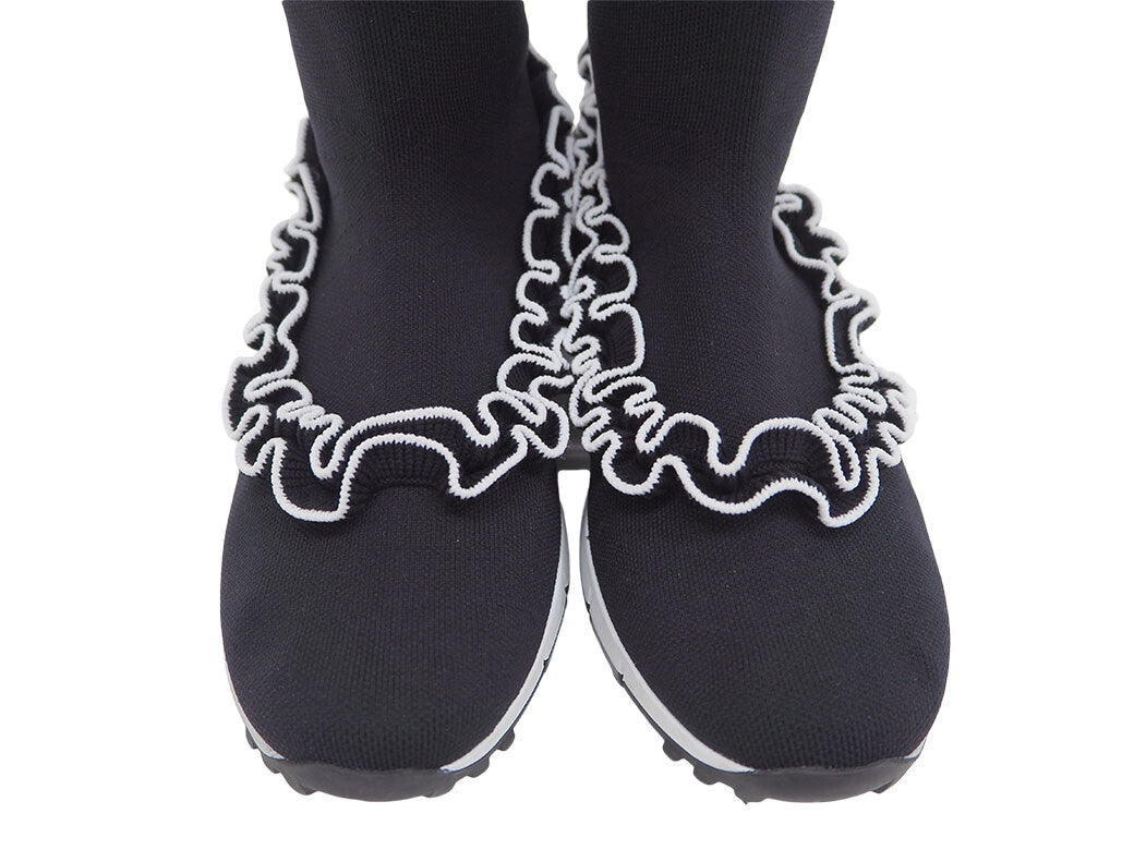 Jimmy Choo EUGENE Knit Frill Sneaker Boots 38 Women's Reuse Used Preowned3