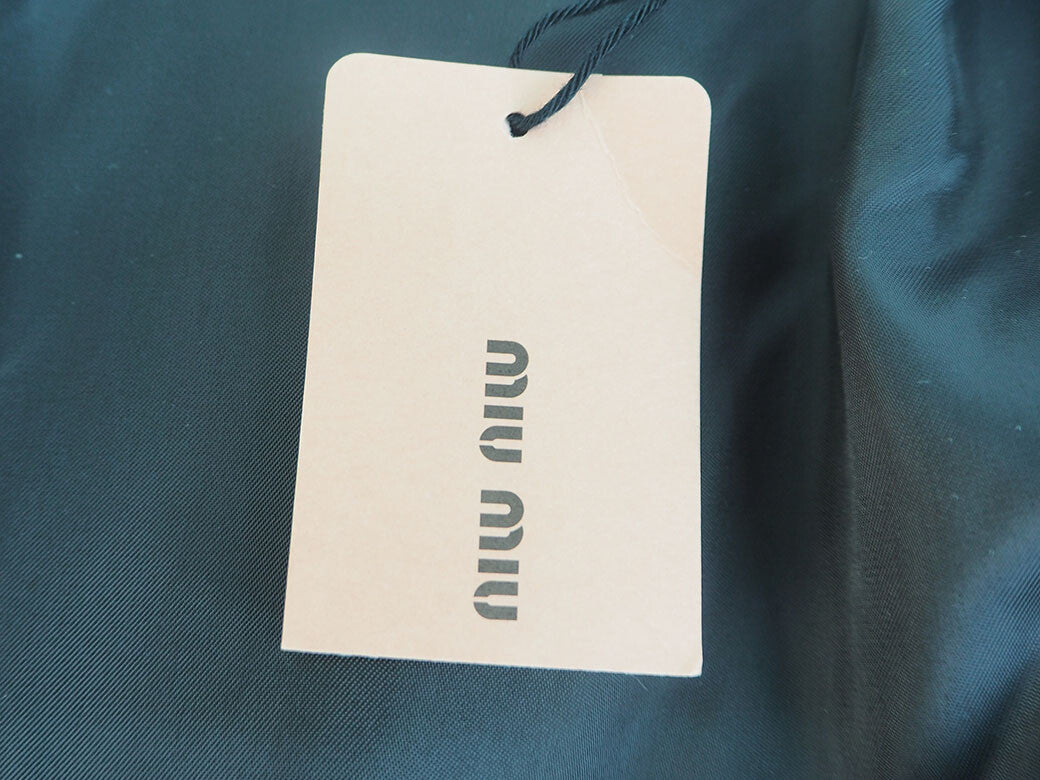 MIU MIU Quilted Denim Jacket Blue GWB086 38 Ladies Chemical Wash Reuse Used11