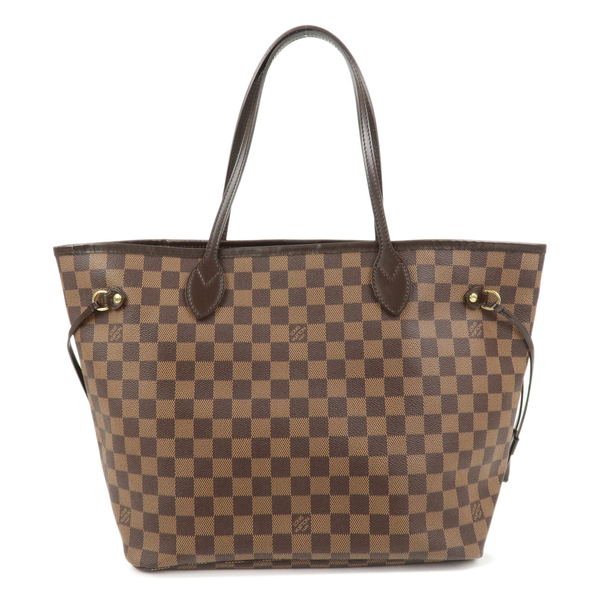 Louis Vuitton Neverfull MM Damier Ebene Tote Shoulder Bag Brown Preowned Auth0