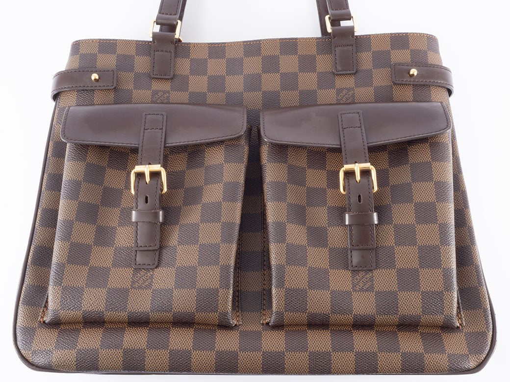 LOUIS VUITTON Uzes Damier Ebene Canvas Shoulder Tote Bag N51128 Preowned Auth7