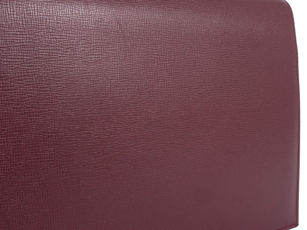 CARTIER Must de Cartier Bordeaux Leather Short Crossbody Shoulder Bag Preowned8