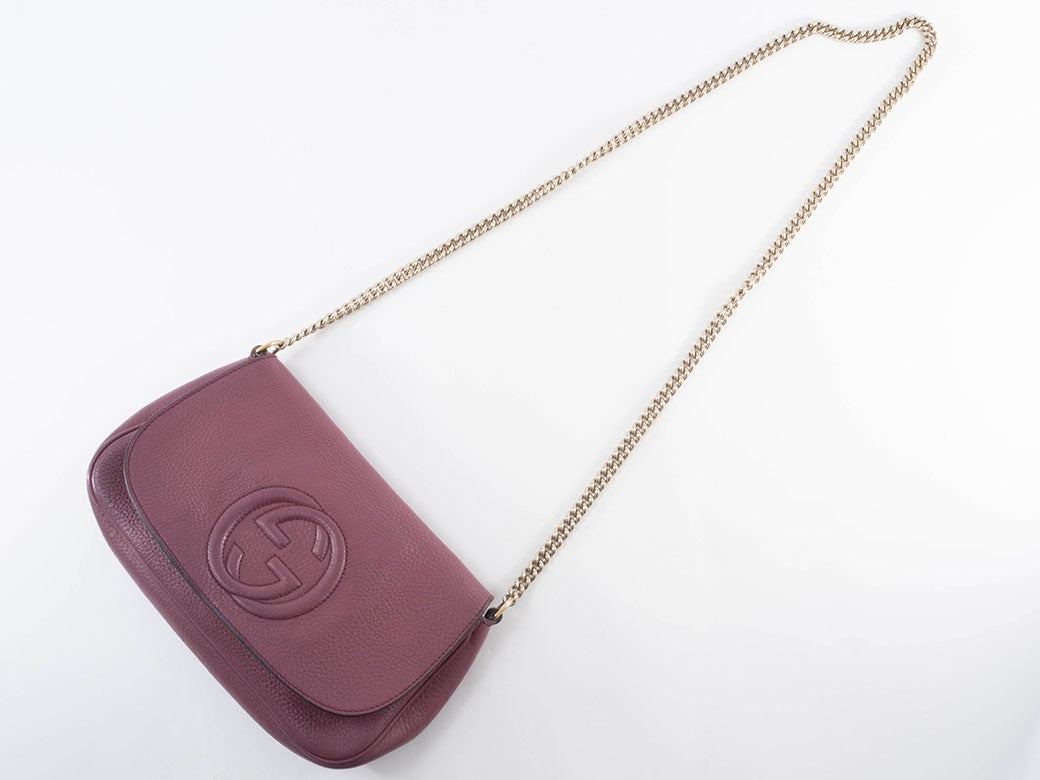 GUCCI Soho Interlocking G Chain Crossbody Shoulder Bag 336752 Womens Preowned8