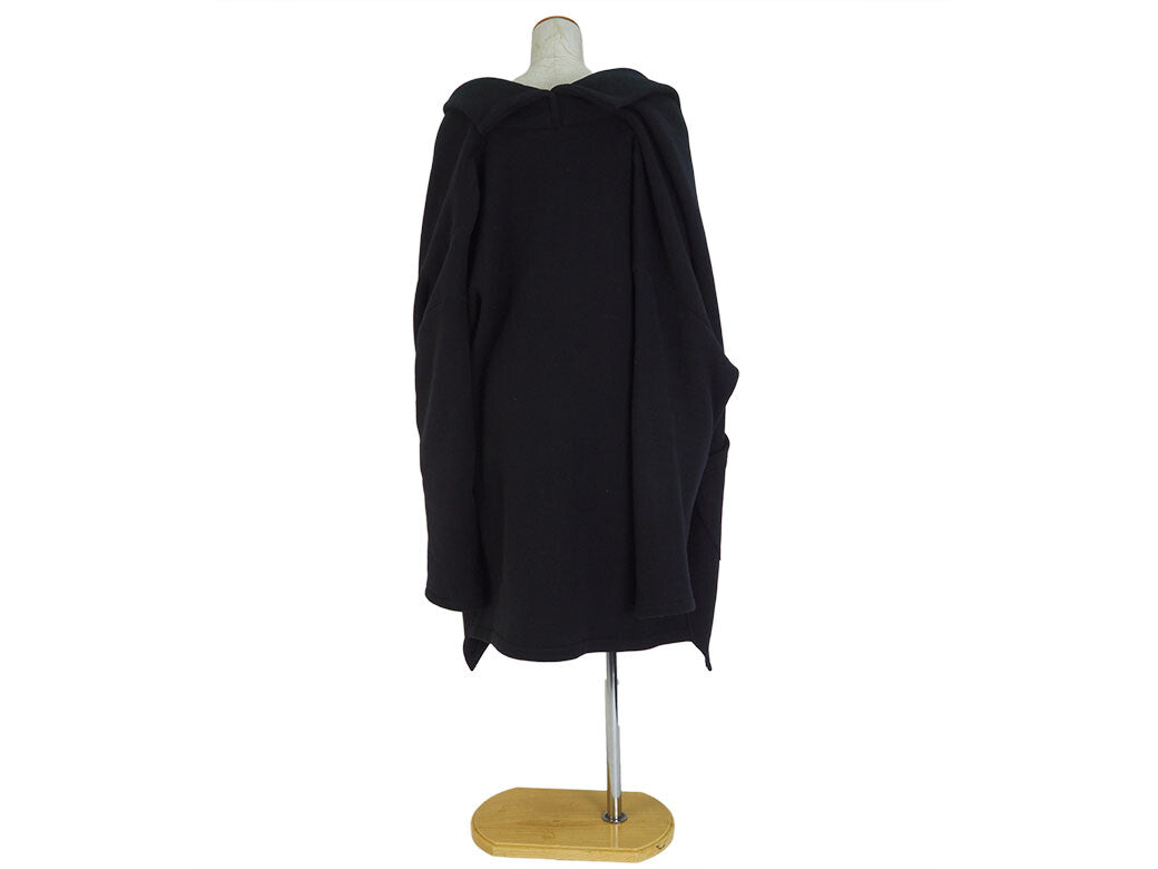 Auth Y's Yohji Yamamoto Black Cotton Blend Coat Women's Size 4 YRT030602022