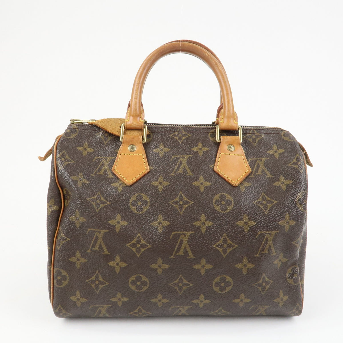 Louis Vuitton Monogram Speedy 25 Boston Bag Hand Bag Brown M41528 Auth Used F/S1