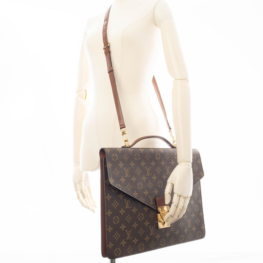 LOUIS VUITTON PorteDocuments Bandouliere Monogram Business Bag M53338 Preowned17