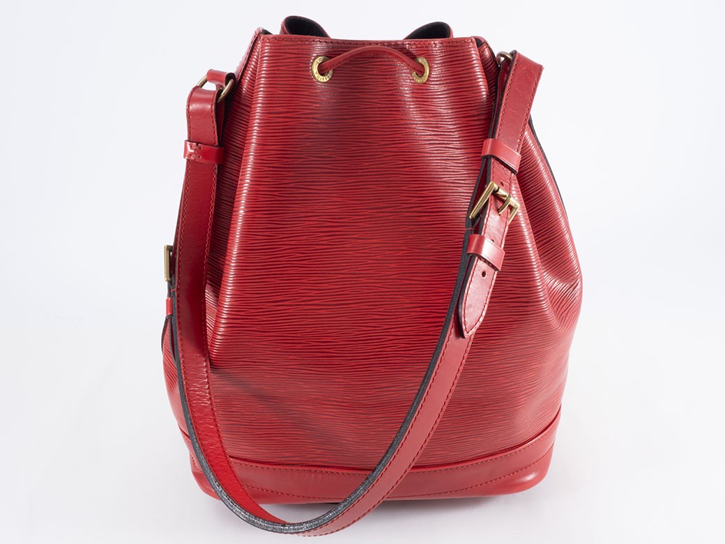 LOUIS VUITTON Noe Epi Leather Shoulder Bucket Drawstring Red M44007 Preowned23