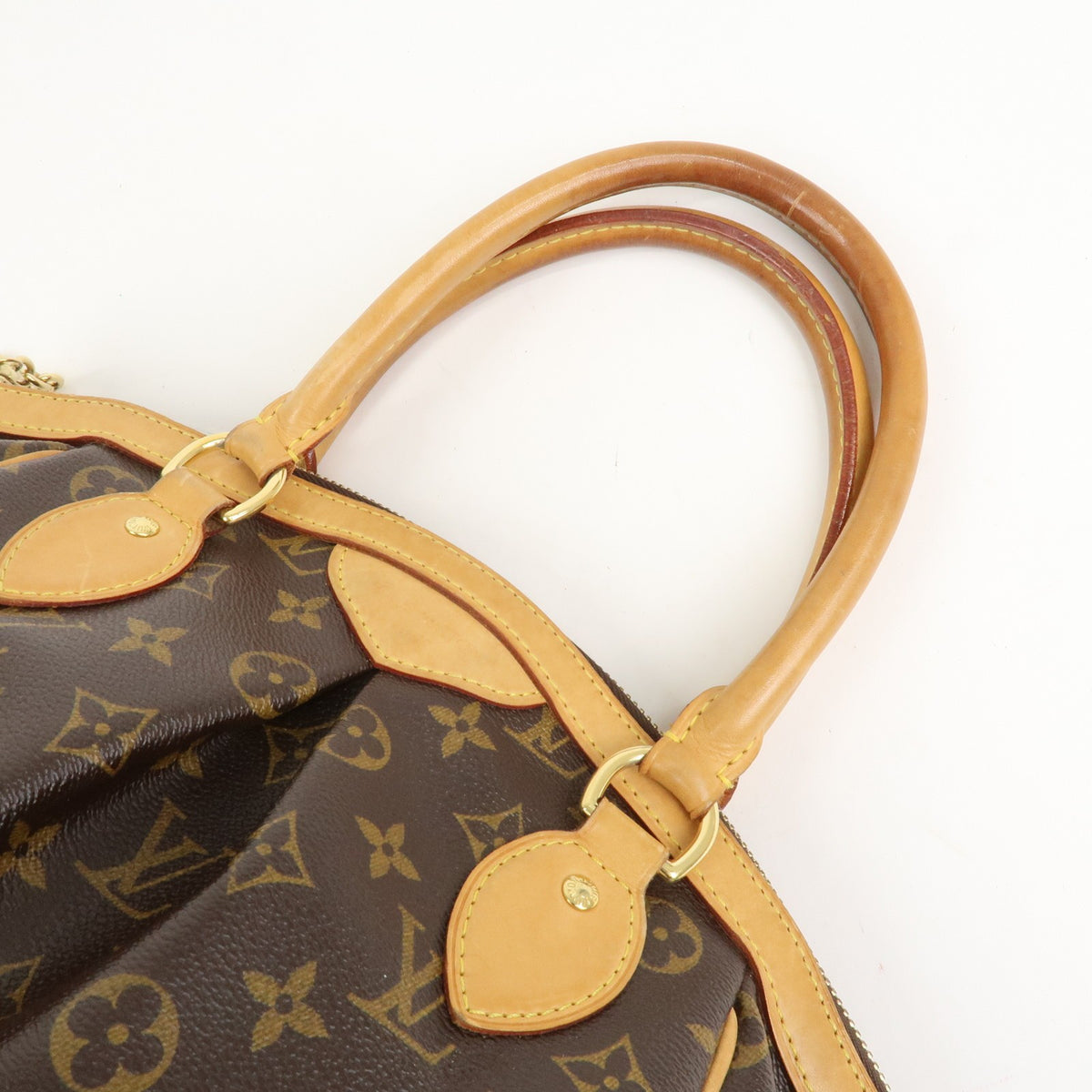 Louis Vuitton Monogram Tivoli PM Hand Bag Shoulder Bag Brown M40143 Used F/S5