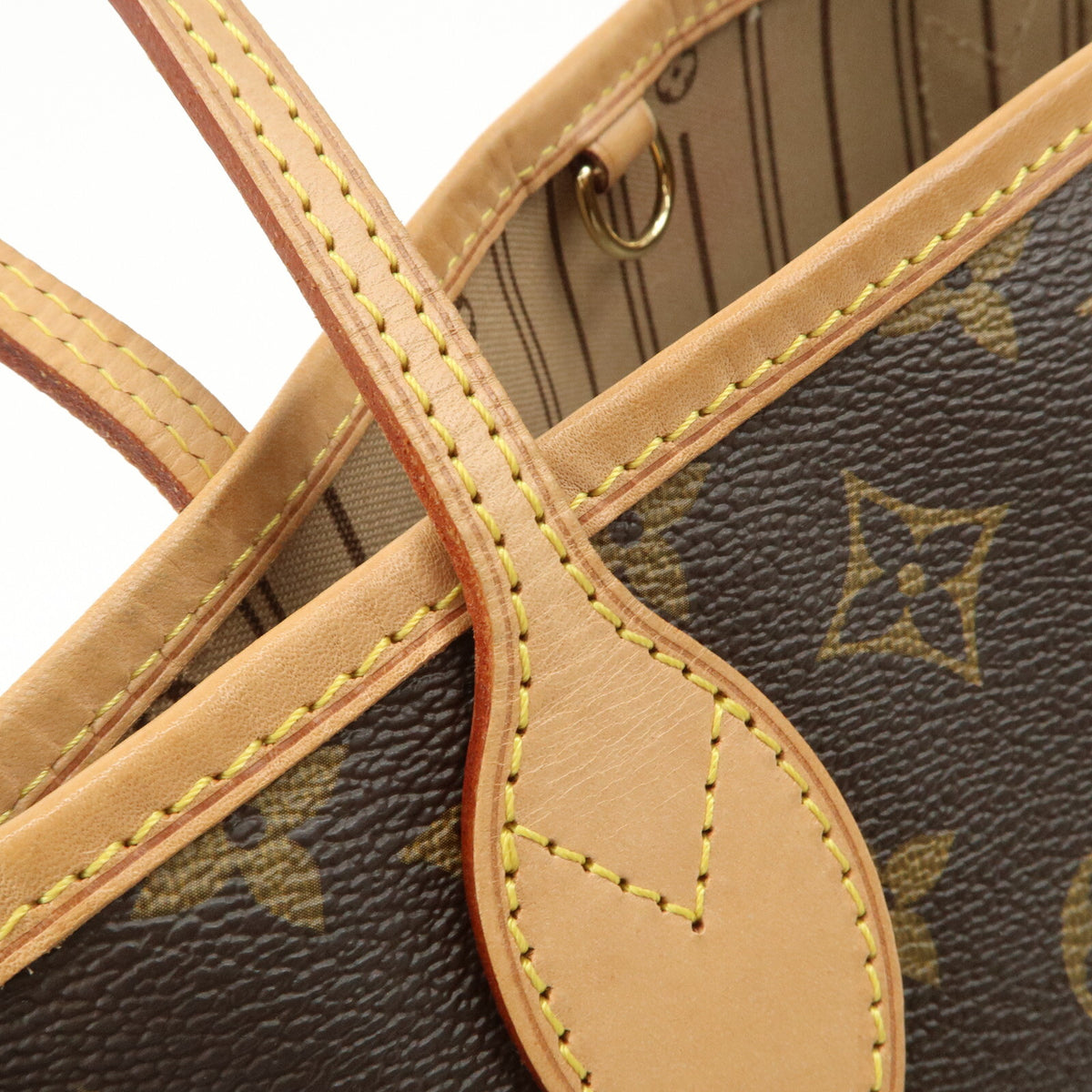Louis Vuitton Monogram Neverfull PM Tote Bag Brown Leather M40155 Preowned Auth7