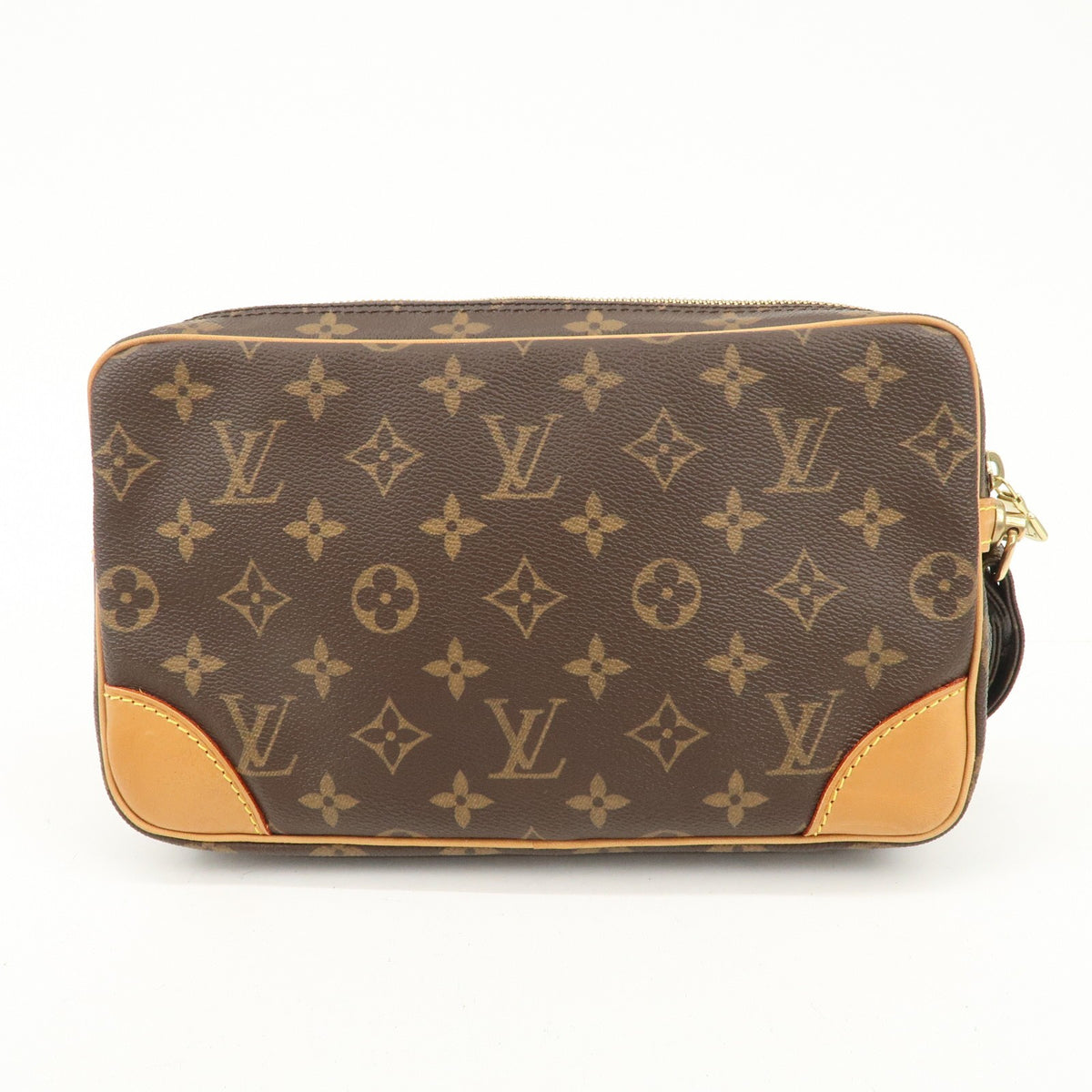 Louis Vuitton Monogram Marly Dragonne GM Clutch Bag Brown M51825 Auth Used F/S1