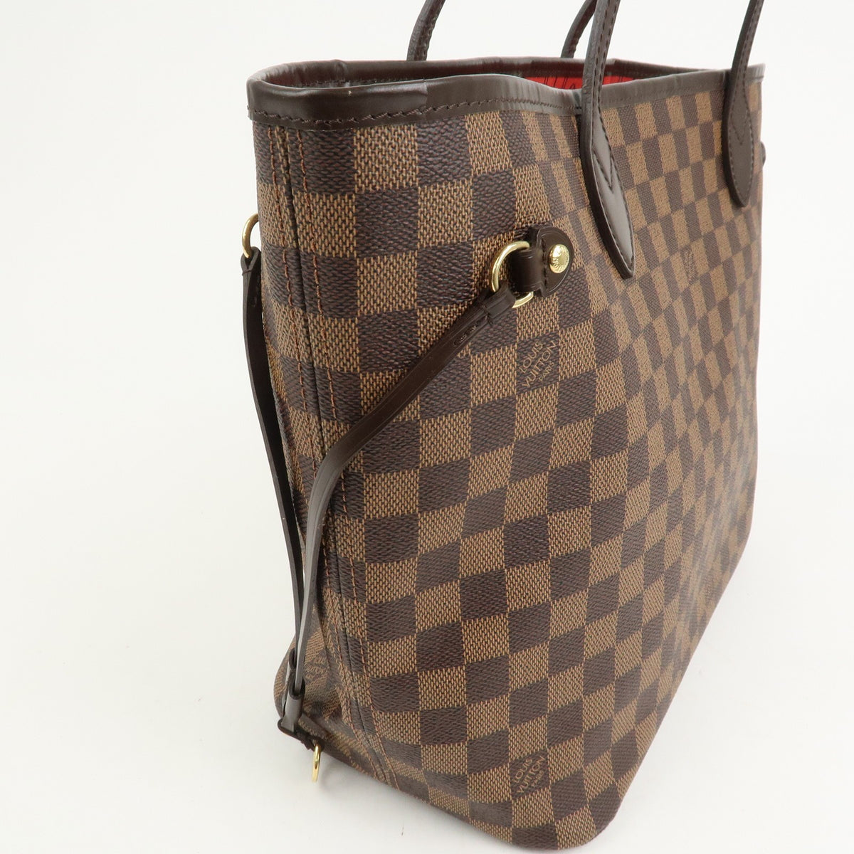 Louis Vuitton Neverfull MM Damier Ebene Tote Shoulder Bag Brown Preowned Auth5