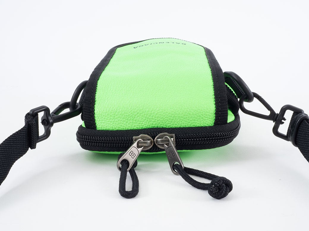 BALENCIAGA Explorer Crossbody Shoulder Bag Green Leather 593329 Pouch Preowned20