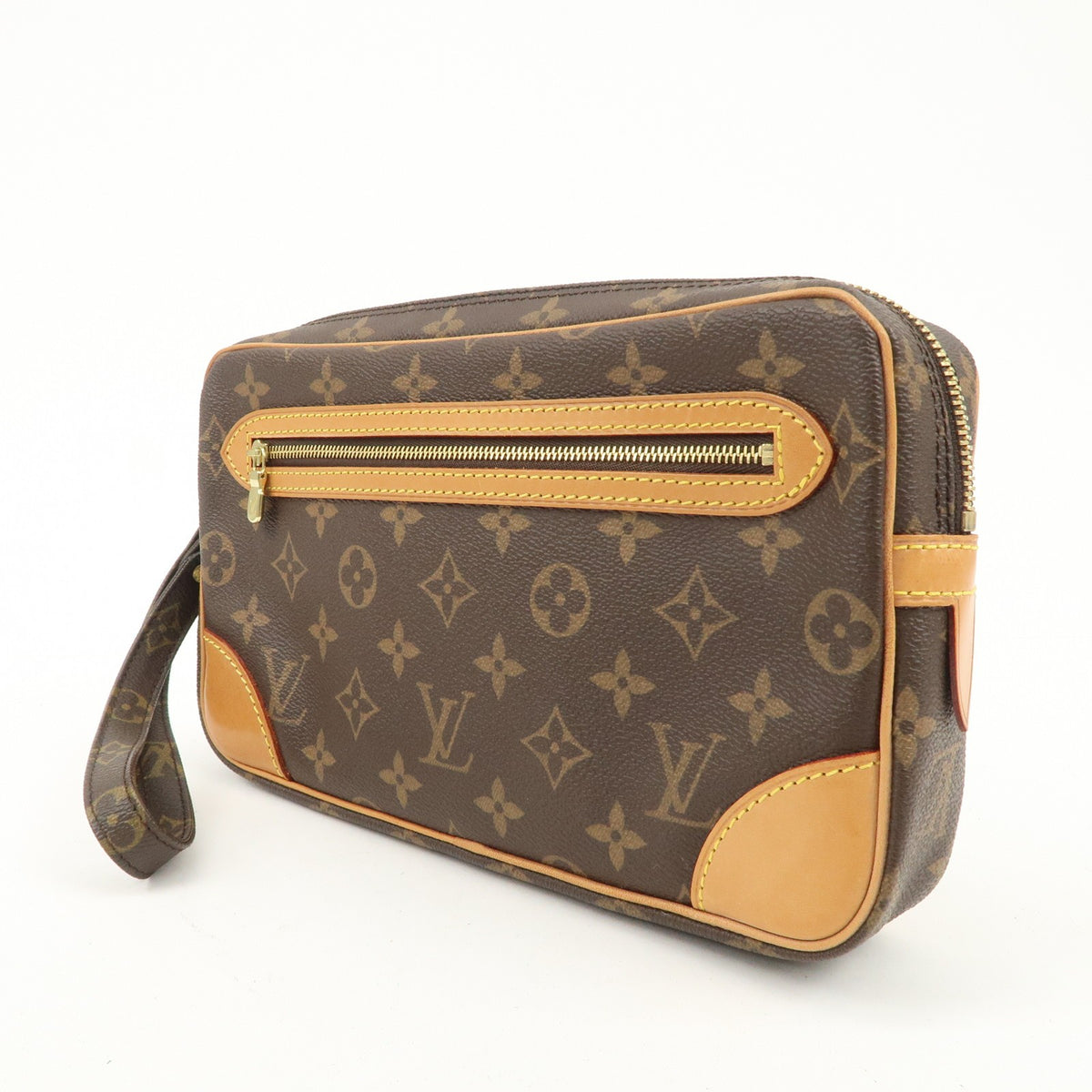 Louis Vuitton Monogram Marly Dragonne GM Clutch Bag Brown M51825 Auth Used F/S2