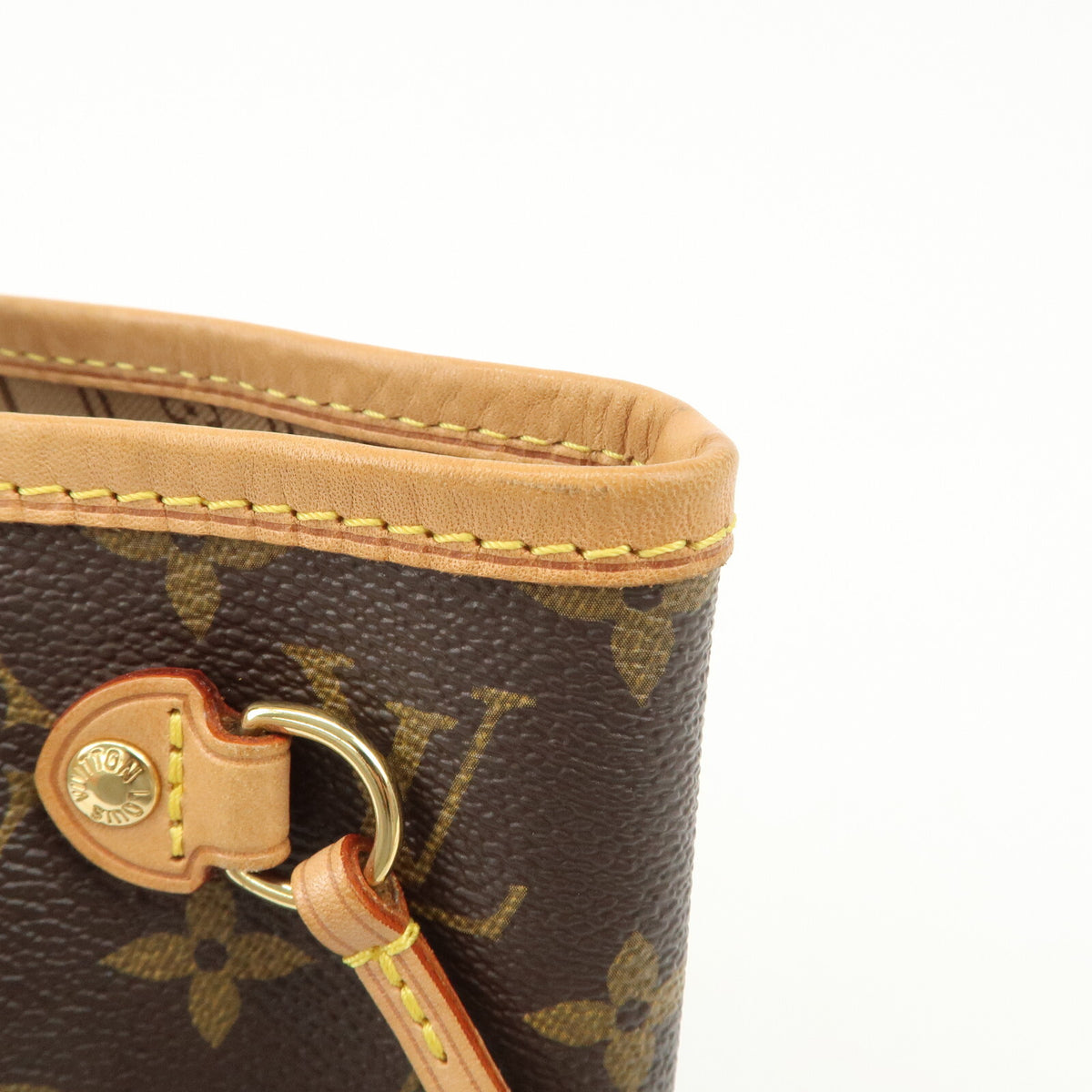 Louis Vuitton Monogram Neverfull PM Tote Bag Brown Leather M40155 Preowned Auth9