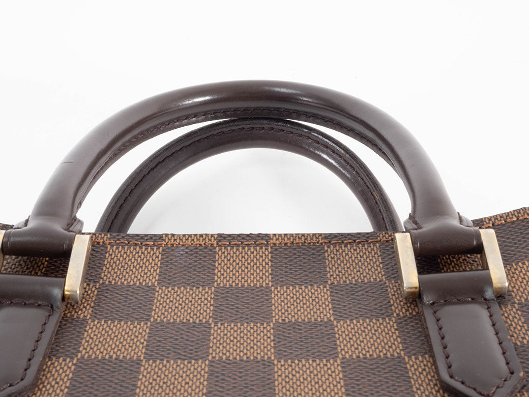 LOUIS VUITTON Triana N51155 Damier Ebene Canvas Brown Handbag Tote bag Preowned19
