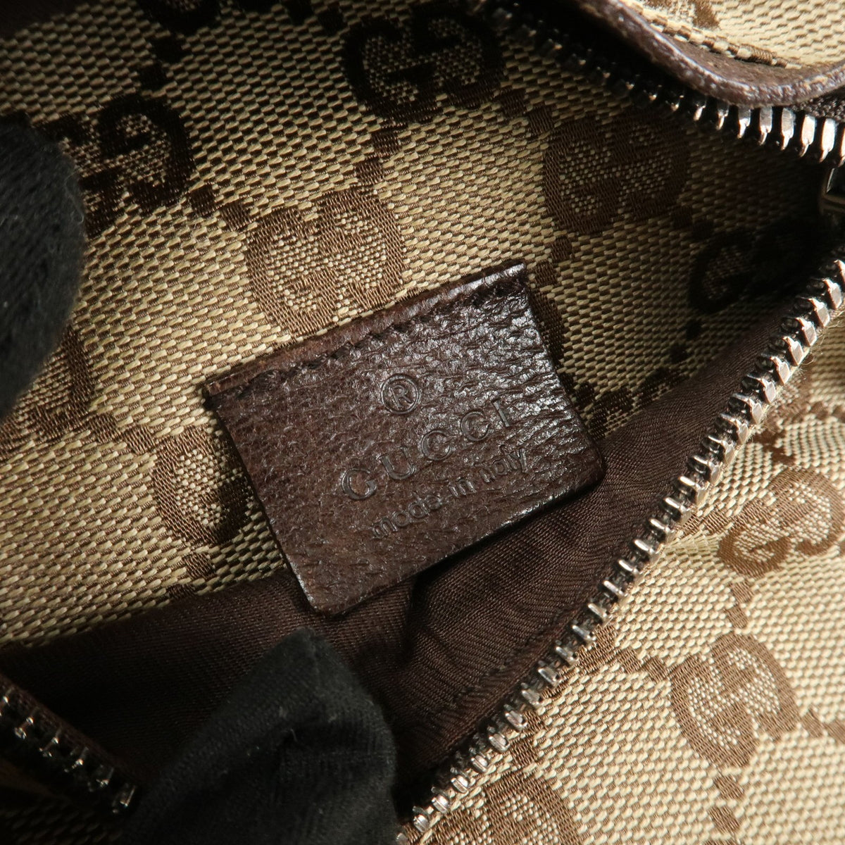 GUCCI GG Canvas Leather Waist Bag Crossbody Bag Beige Brown 28566 Auth Used F/S22