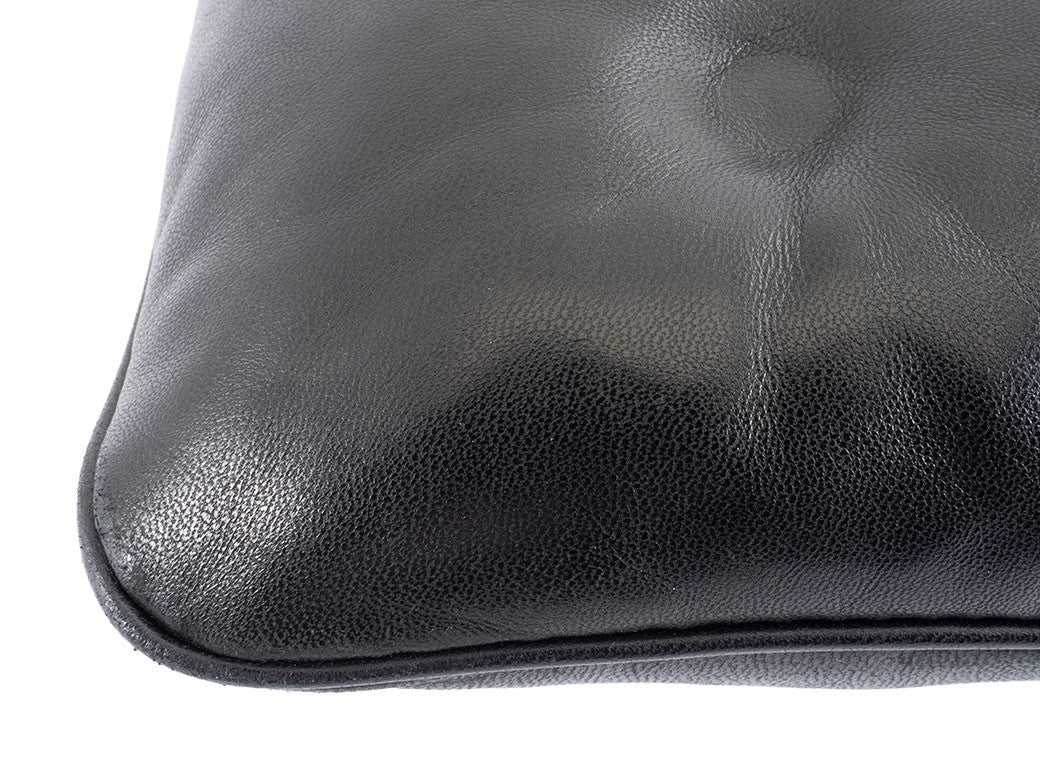 Maison Margiela Glam Slam Clutch Bag Black Nappa Leather Large Preowned Auth8