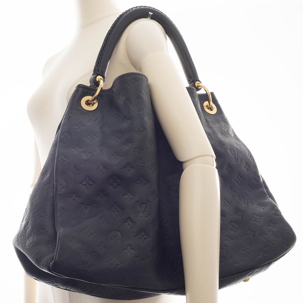 LOUIS VUITTON Artsy MM Monogram Empreinte Infini Leather Hobo Shoulder Bag Auth12