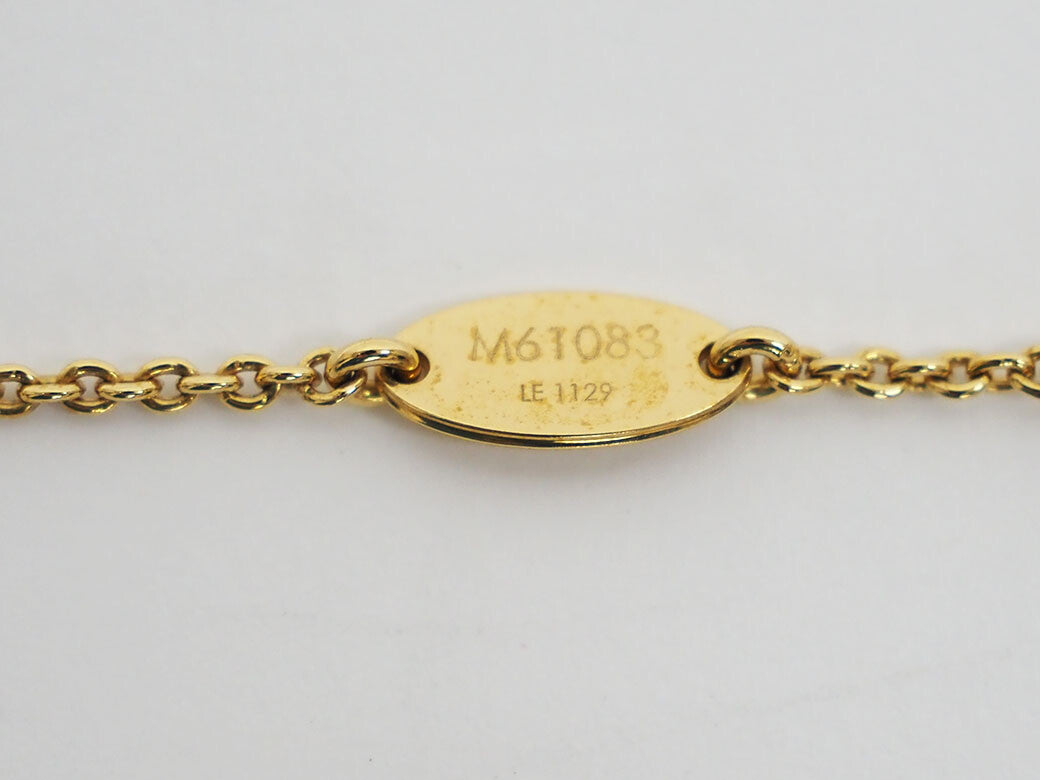LOUIS VUITTON Necklace escential V M61083 gold women's pendant Preowned Auth8