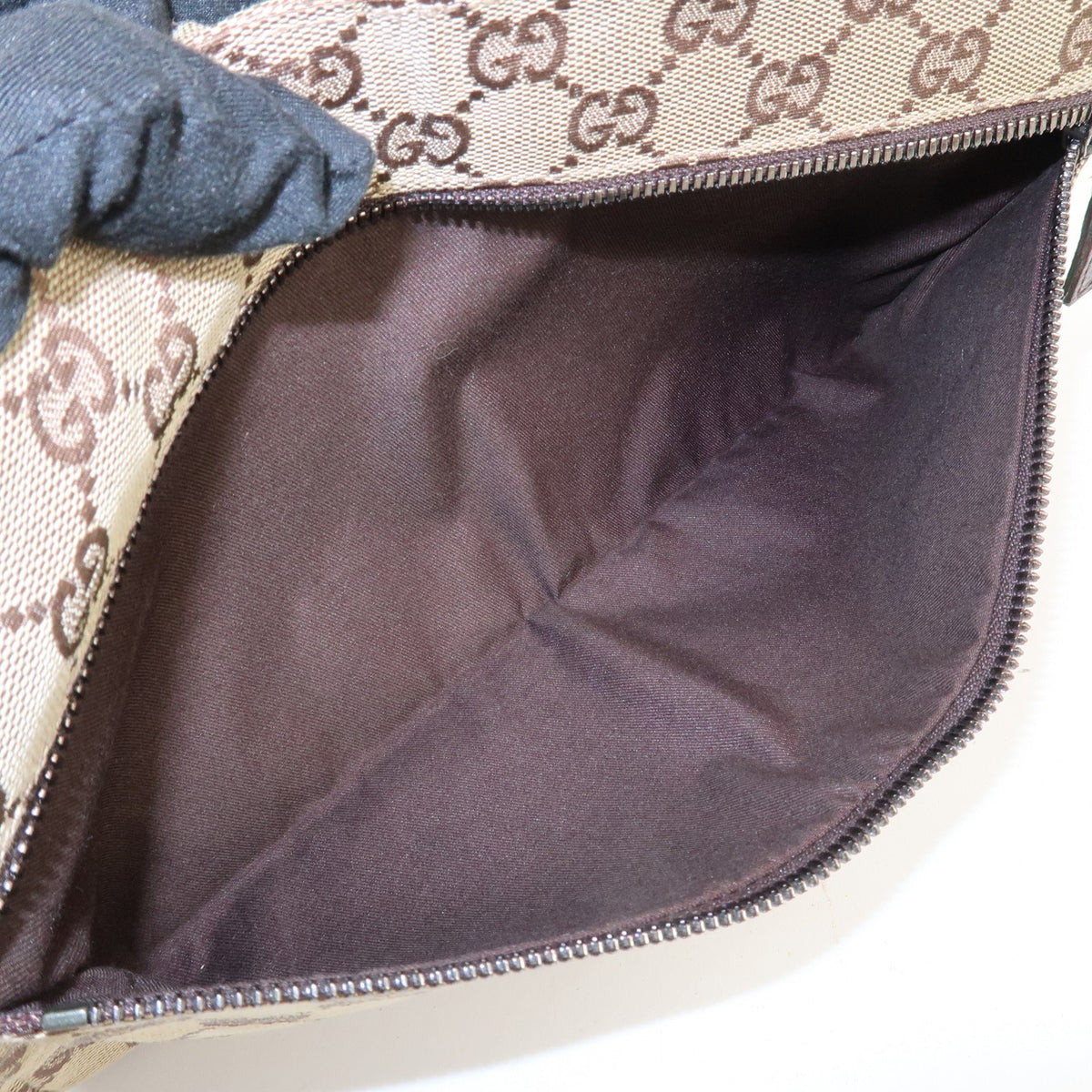 GUCCI GG Canvas Leather Waist Bag Crossbody Bag Beige Brown 28566 Auth Used F/S17