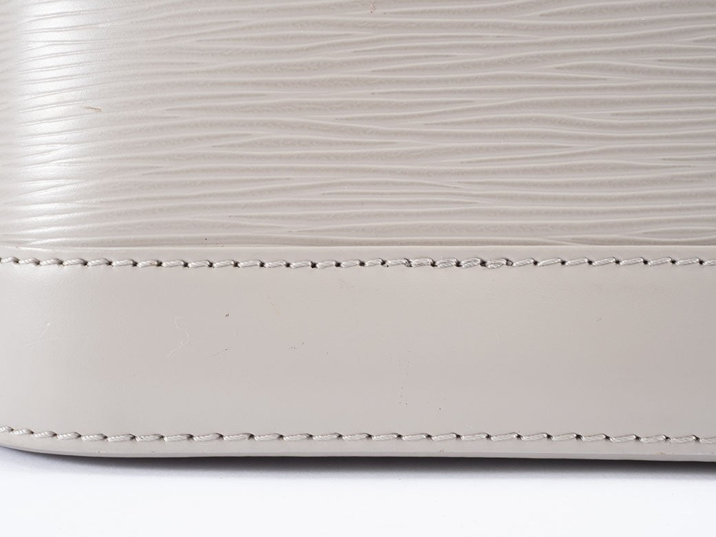 LOUIS VUITTON Alma PM Epi Leather Handbag Gres Gray OffWhite Preowned Auth16