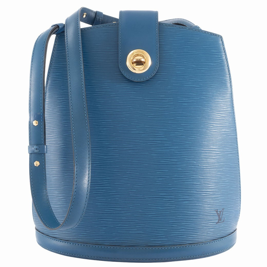 LOUIS VUITTON Cluny Epi Leather Toledo Blue Shoulder Bag M55225 Preowned Auth0