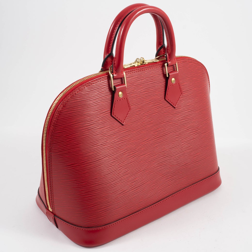 LOUIS VUITTON Alma PM Epi Leather Handbag Red Tote Bag Womens M52147 Preowned2